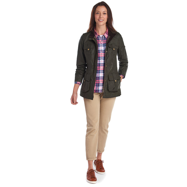 Women's Barbour Lightweight Defense Waxed Cotton Jacket
