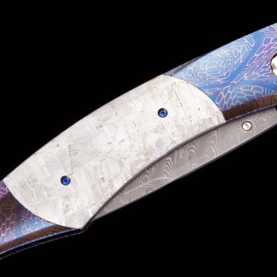 Spearpoint Spatial Pocket Knife with Gibeon Meteorite