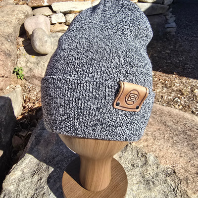 Adult Leather BCR Tab Patch Beanie