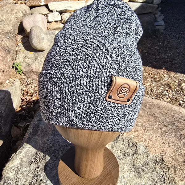Adult Leather BCR Tab Patch Beanie