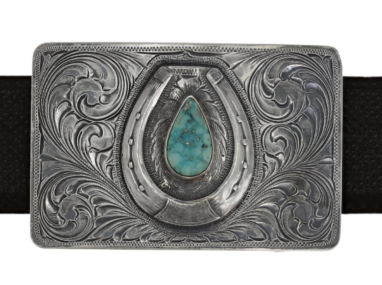 Horseshoe & Turquoise Buckle