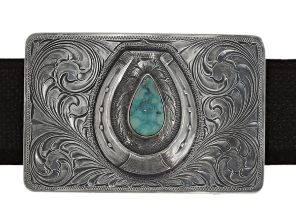 Horseshoe & Turquoise Buckle
