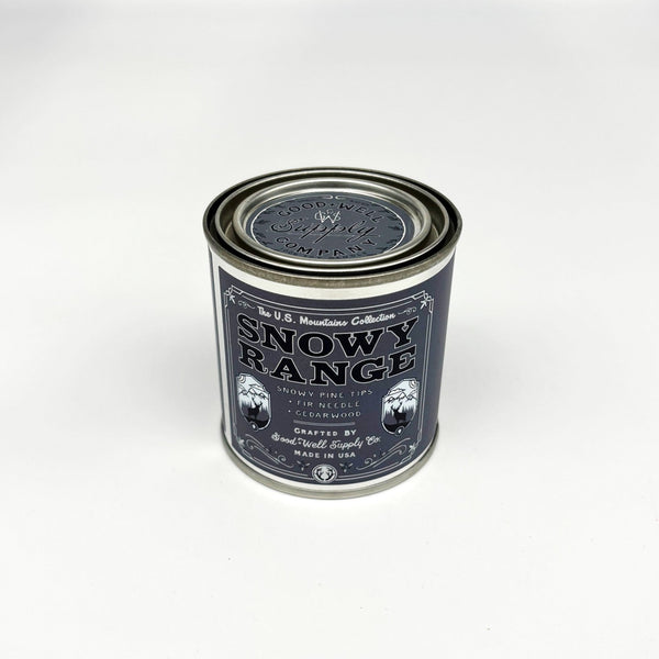 Snow Range Tin Candle