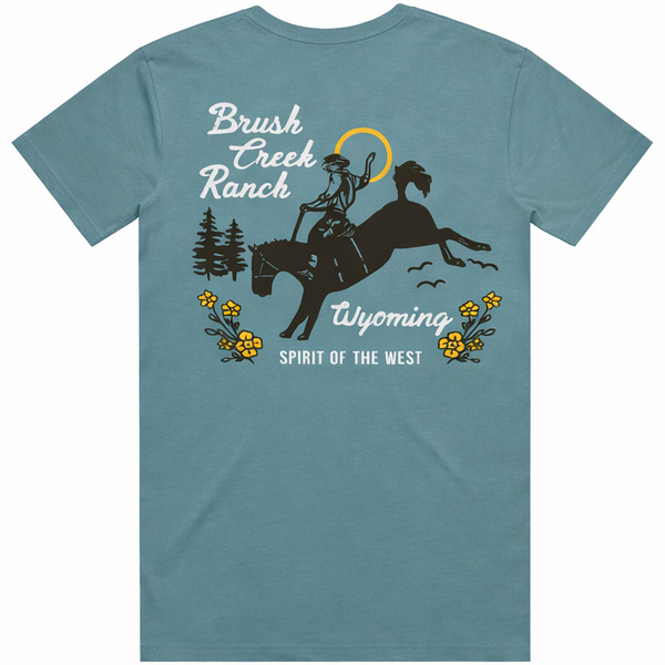 Brush Creek Ranch Cowboy Tee - Blue
