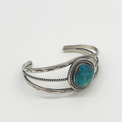 Fox Turquoise Sterling Silver Cuff