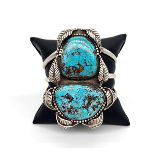 Two Stone Morenci Turquoise Cuff