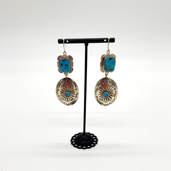 Morenci & Kingman Turquoise Earrings