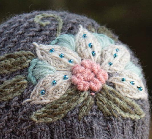Women's Hand Knit Beanie & Mittens