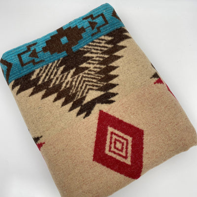Native American Design Throw Blanket - Red