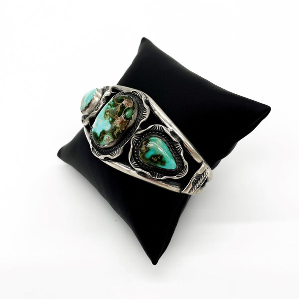 Sonoran Gold Turquoise Silver Sterling Cuff