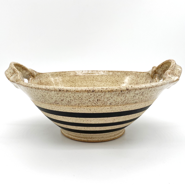 Striped Bowl with Handles