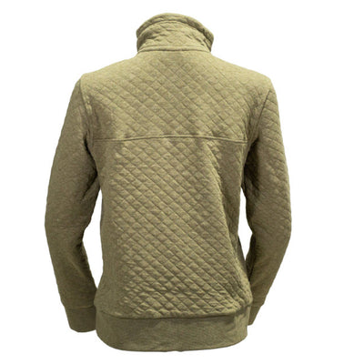 Women's Organic Cotton Quilt Snap-T Pullover - Sage