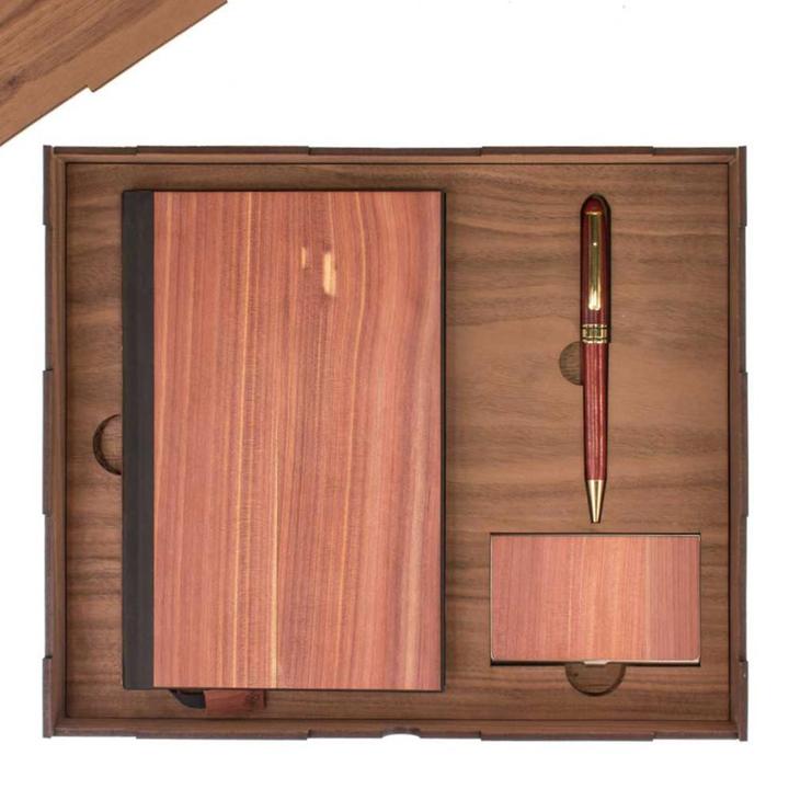 Business Gift Sets in Cedar with Lined Paper