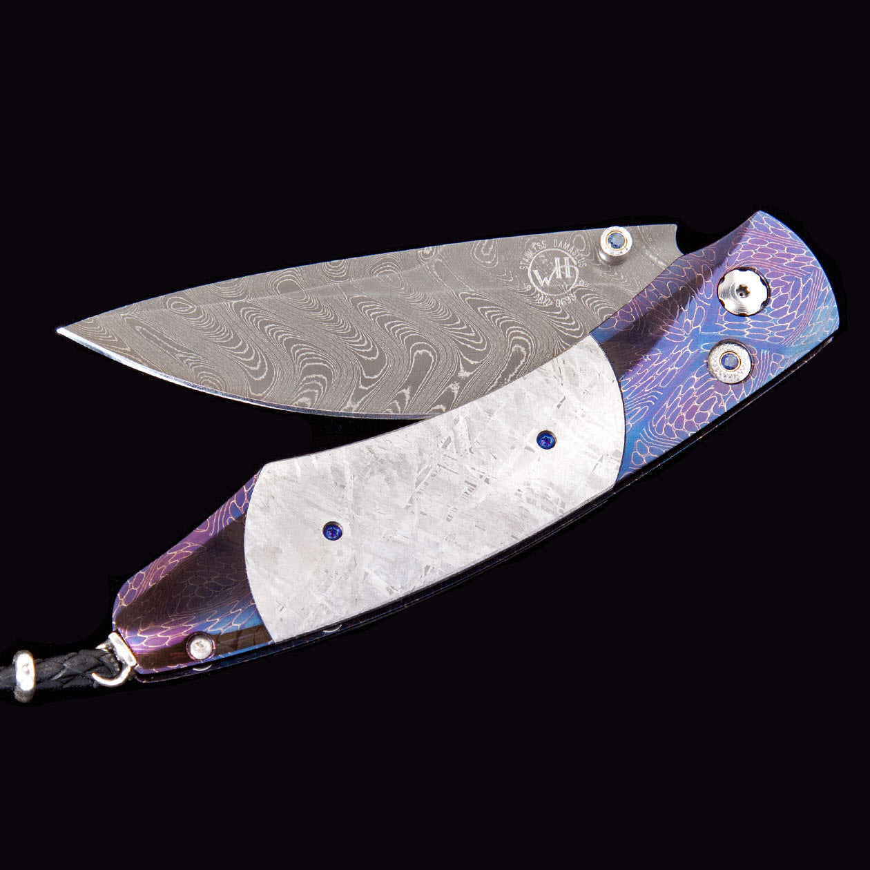 Spearpoint Spatial Pocket Knife with Gibeon Meteorite